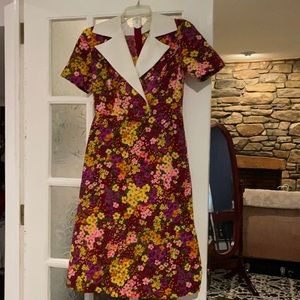 Vintage Handcrafted Floral Dress Size S